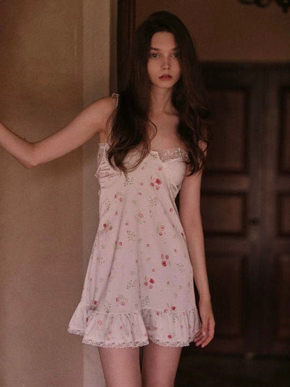 floral sleepdress in white